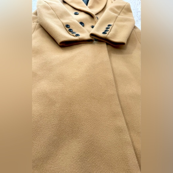 PRINCESS POLLY Women's Long Brown Winter Pea Coat Double Breasted Size XS/ S - Picture 7 of 10